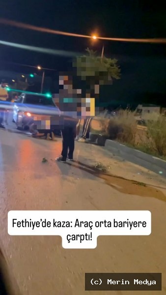 Fethiye'de Kontrolden Çıkan Araç 2 Araca Çarptı